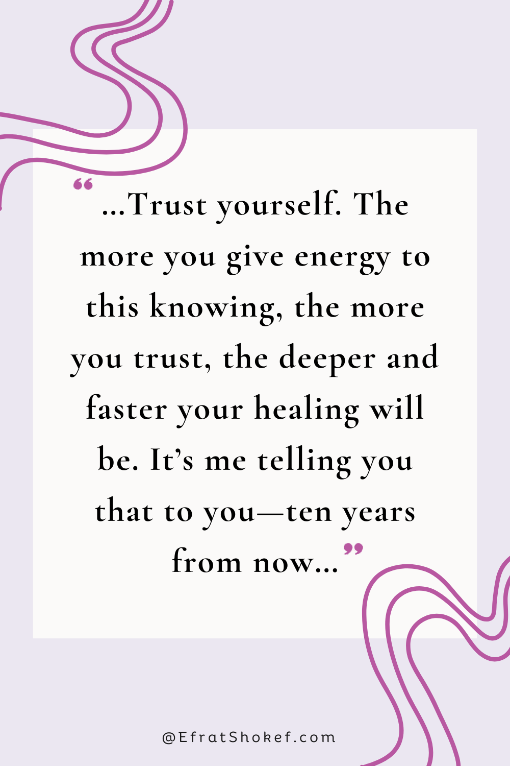 A Note to Myself: Ten Years.