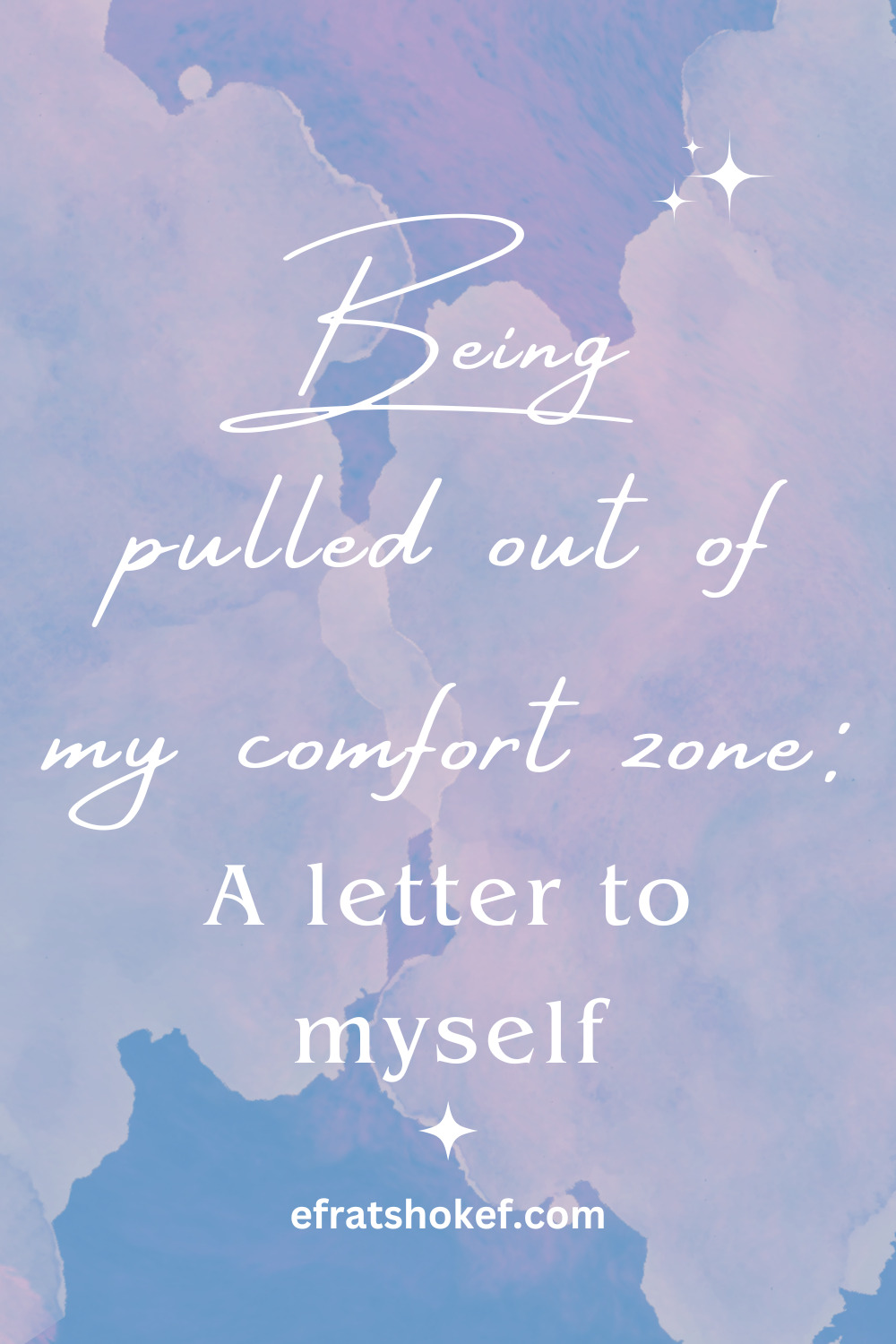 Being pulled out of my comfort zone: A letter to myself