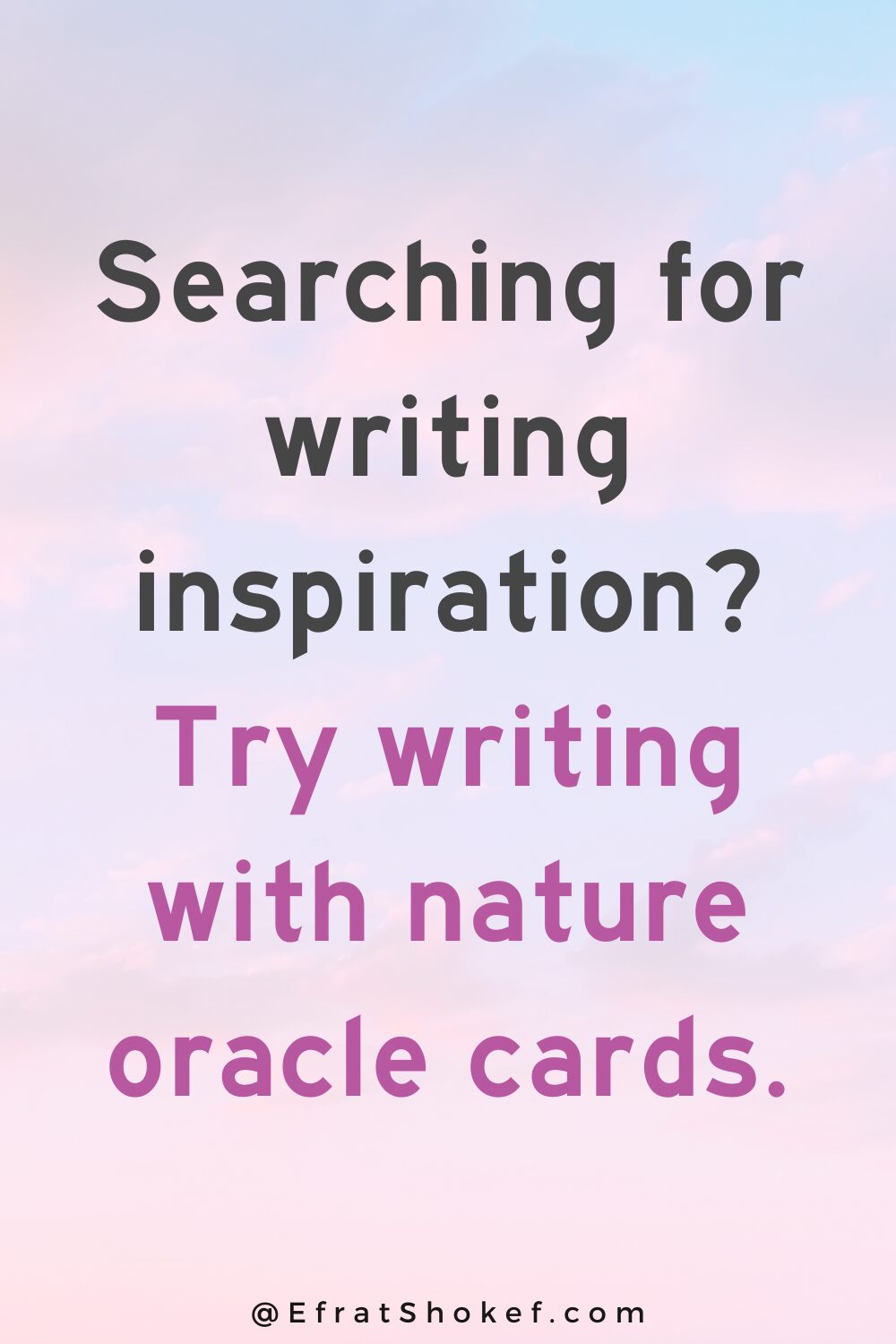 Searching for writing inspiration? Try writing with nature oracle cards.