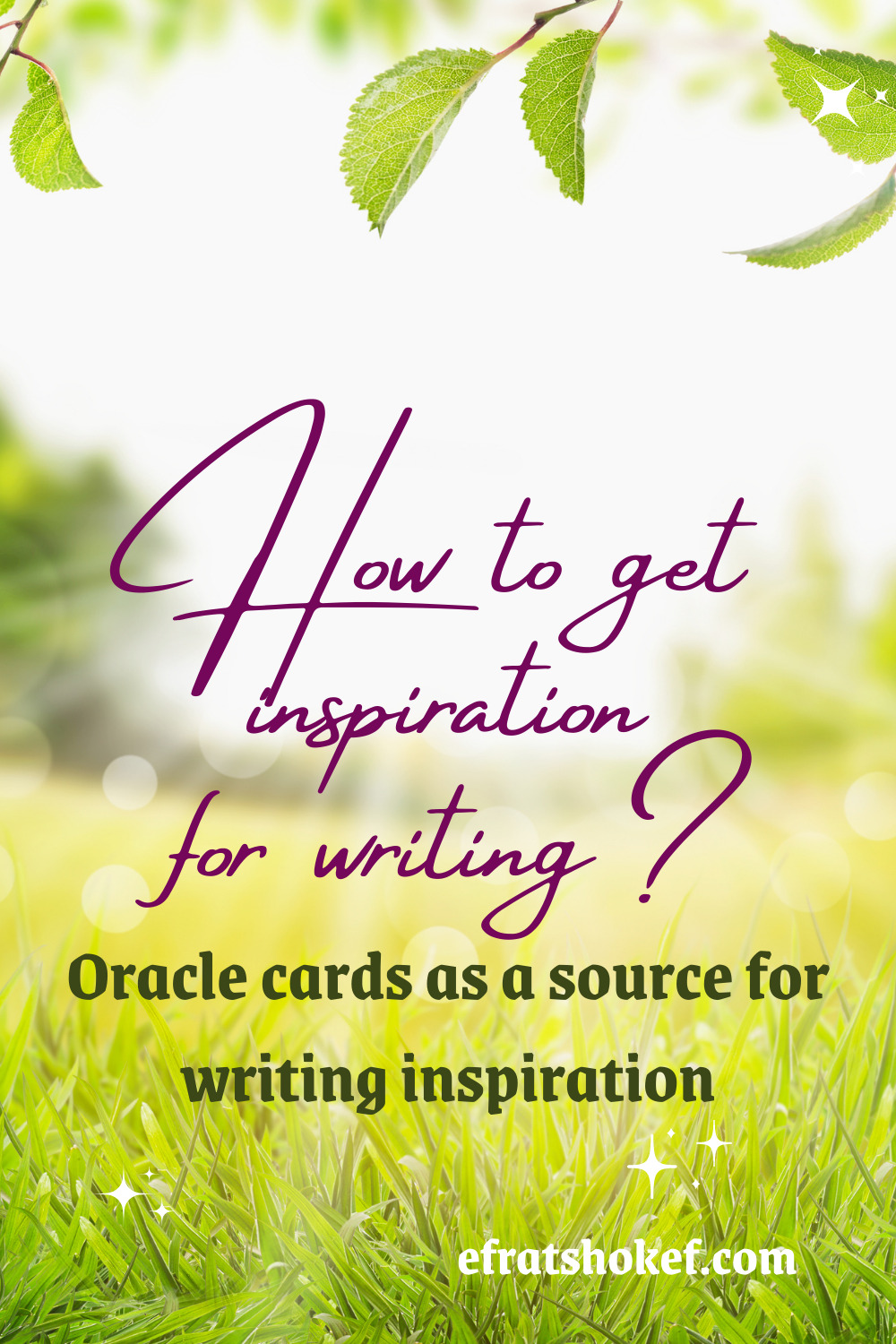 Searching for writing inspiration? Try writing with nature oracle cards.