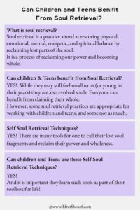 Soul Retrieval with Children and Teens