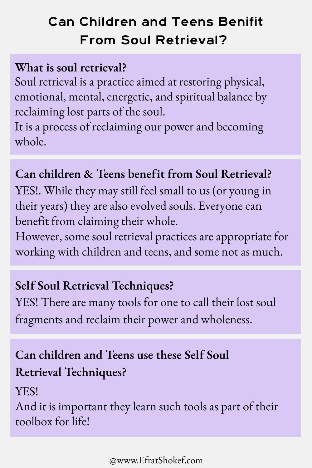 Soul Retrieval with Children and Teens
