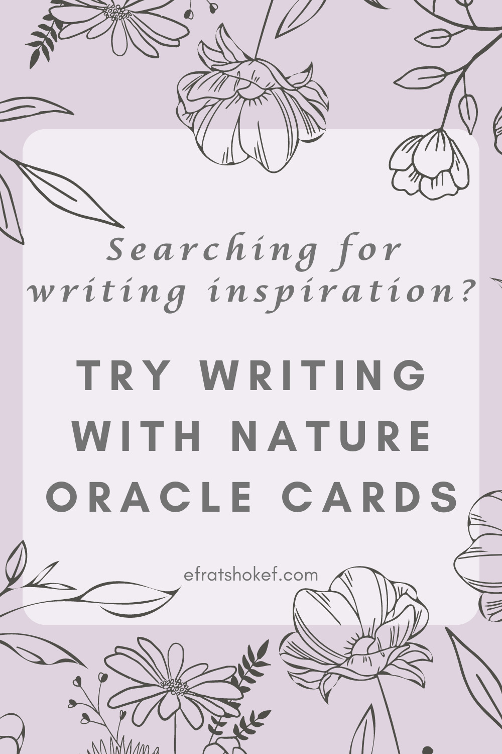Searching for writing inspiration? Try writing with nature oracle cards.