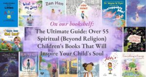 Image of various spiritual children books leading to a list of books