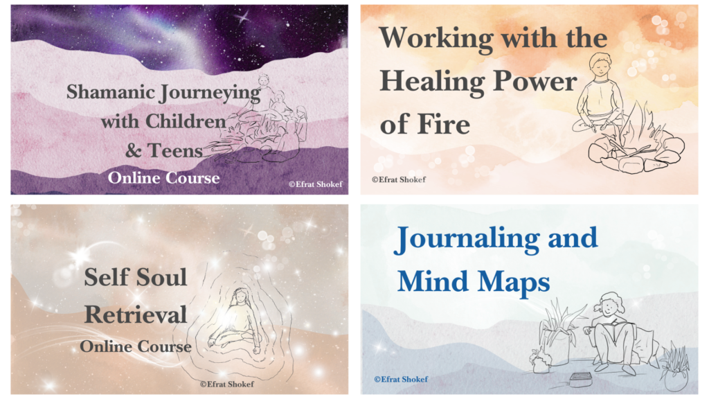 Four additional gift courses given together with The Promise We Made and UniverSoul Promises Course: Including Shamanic Journeying, Soul Retrieval, Journaling and mindmaps, and How to work with the helaing power of Fire. 
