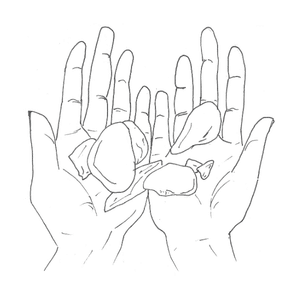 Hands with stones illustration (c)